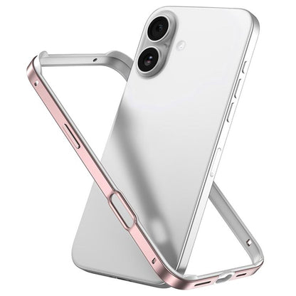 Metal Hybrid Silicone Four-Corner Shockproof Cooling Phone Frame Case, For iPhone 16 Plus, For iPhone 16