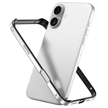 Metal Hybrid Silicone Four-Corner Shockproof Cooling Phone Frame Case, For iPhone 16 Plus, For iPhone 16