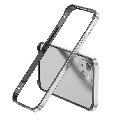 Metal Hybrid Silicone Four-Corner Shockproof Cooling Phone Frame Case, For iPhone 13