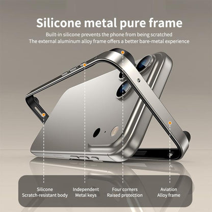 Metal Hybrid Silicone Four-Corner Shockproof Cooling Phone Frame Case, For iPhone 14 Plus, For iPhone 14