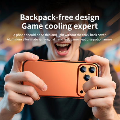 Metal Hybrid Silicone Four-Corner Shockproof Cooling Phone Frame Case, For iPhone 14 Plus, For iPhone 14