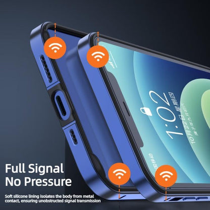 Metal Hybrid Silicone Four-Corner Shockproof Cooling Phone Frame Case, For iPhone 14 Plus, For iPhone 14
