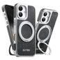 Suteni G6 Denim Pattern Electroplated 360 Rotation Holder Magnetic Phone Case, For iPhone 17 Pro Max, For iPhone 17 Pro, For iPhone 17, For iPhone 16 Pro Max, For iPhone 16 Pro, For iPhone 16, For iPhone 15 Pro Max, For iPhone 15 Pro