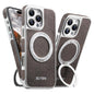 Suteni G6 Denim Pattern Electroplated 360 Rotation Holder Magnetic Phone Case, For iPhone 15, For iPhone 14, For iPhone 14 Pro, For iPhone 14 Pro Max, For iPhone 13 Pro Max, For iPhone 13 Pro, For iPhone 13