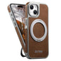 Suteni G6 Crazy Horse Texture Electroplated 360 Rotation Holder Magnetic Phone Case, For iPhone 15 Pro Max, For iPhone 15 Pro, For iPhone 15, For iPhone 14, For iPhone 14 Pro, For iPhone 14 Pro Max