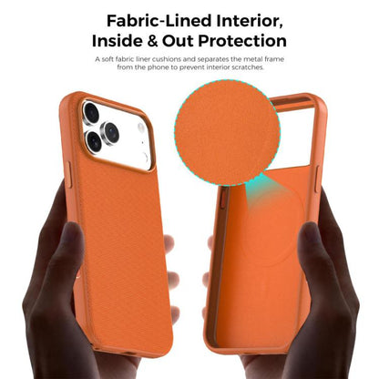 Official Tech Fabric Texture Side-Adhesive TPU Magnetic Phone Case with Camera Button, For iPhone 13 Pro Max, For iPhone 13 Pro, For iPhone 13