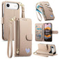 Fantasy Love Heart Zipper Wallet Vegan Leather Phone Case with Strap, For iPhone 17 Pro Max, For iPhone 17 Pro, For iPhone 17, For iPhone Air