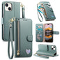 Fantasy Love Heart Zipper Wallet Vegan Leather Phone Case with Strap, For iPhone 13 Pro Max, For iPhone 13 Pro, For iPhone 13