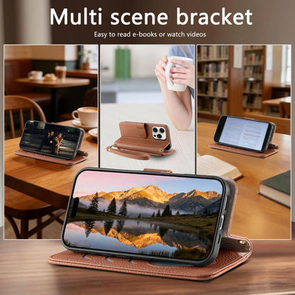 Fantasy Love Heart Zipper Wallet Vegan Leather Phone Case with Strap, For iPhone 13 Pro Max, For iPhone 13 Pro, For iPhone 13
