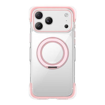 Vacuum-Sealed Transparent Airbag Magnetic Rotation Holder Acrylic Phone Case, For iPhone 17 Pro Max, For iPhone 17 Pro, For iPhone 17