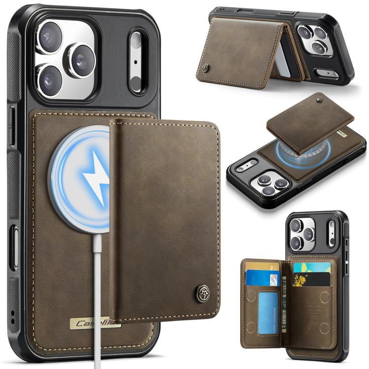 CaseMe Me80 Series Detachable Wallet Magnetic RFID Vegan Leather Phone Case, For iPhone 17e / 16e, For iPhone 17 Pro Max, For iPhone 17 Pro, For iPhone 17