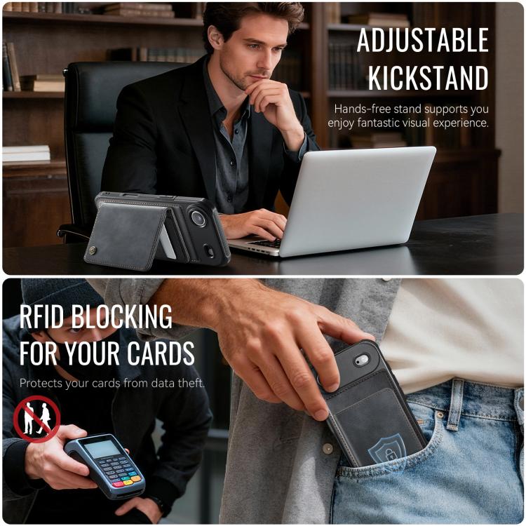 CaseMe Me80 Series Detachable Wallet Magnetic RFID Vegan Leather Phone Case, For iPhone Air, For iPhone 16 Pro Max, For iPhone 16 Pro, For iPhone 16 Plus