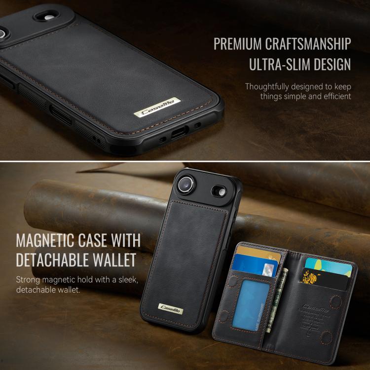 CaseMe Me80 Series Detachable Wallet Magnetic RFID Vegan Leather Phone Case, For iPhone Air, For iPhone 16 Pro Max, For iPhone 16 Pro, For iPhone 16 Plus