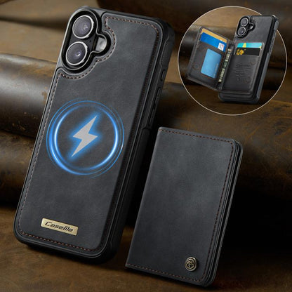 CaseMe Me80 Series Detachable Wallet Magnetic RFID Vegan Leather Phone Case, For iPhone 16, For iPhone 15 Pro Max, For iPhone 15 Pro, For iPhone 15 Plus / 14 Plus