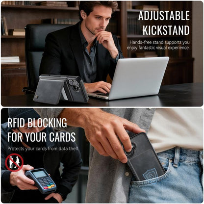 CaseMe Me80 Series Detachable Wallet Magnetic RFID Vegan Leather Phone Case, For iPhone 16, For iPhone 15 Pro Max, For iPhone 15 Pro, For iPhone 15 Plus / 14 Plus