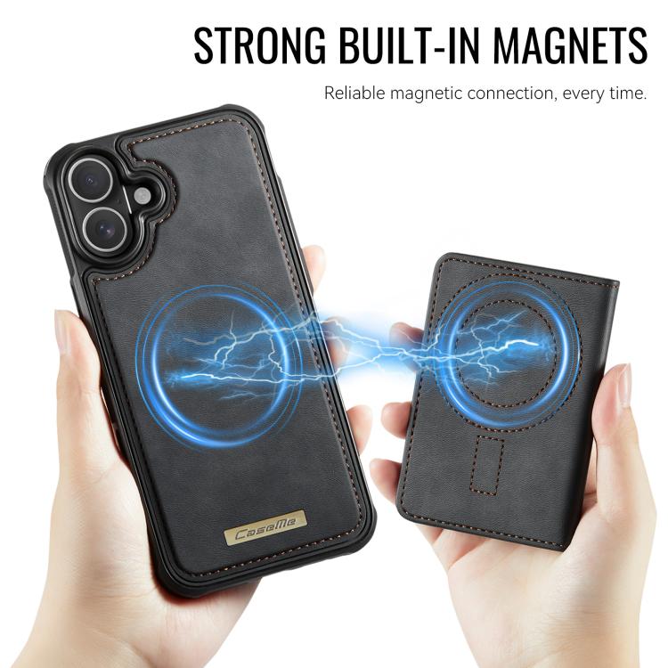 CaseMe Me80 Series Detachable Wallet Magnetic RFID Vegan Leather Phone Case, For iPhone 16, For iPhone 15 Pro Max, For iPhone 15 Pro, For iPhone 15 Plus / 14 Plus