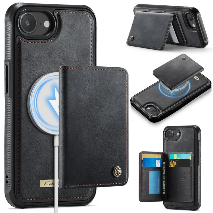 CaseMe Me80 Series Detachable Wallet Magnetic RFID Vegan Leather Phone Case, For iPhone 17e / 16e, For iPhone 17 Pro Max, For iPhone 17 Pro, For iPhone 17