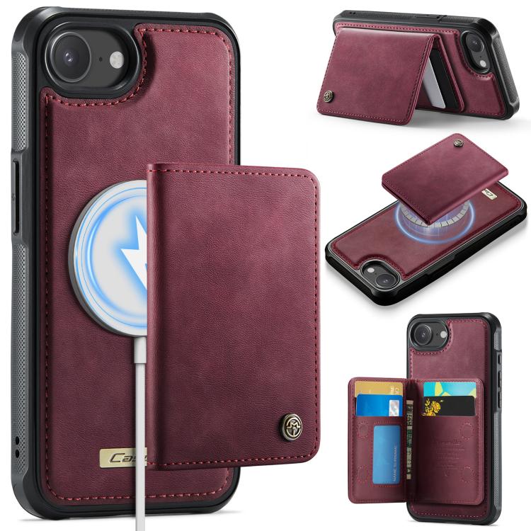 CaseMe Me80 Series Detachable Wallet Magnetic RFID Vegan Leather Phone Case, For iPhone 17e / 16e, For iPhone 17 Pro Max, For iPhone 17 Pro, For iPhone 17