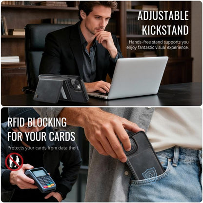 CaseMe Me80 Series Detachable Wallet Magnetic RFID Vegan Leather Phone Case, For iPhone 15, For iPhone 14, For iPhone 14 Pro, For iPhone 14 Pro Max