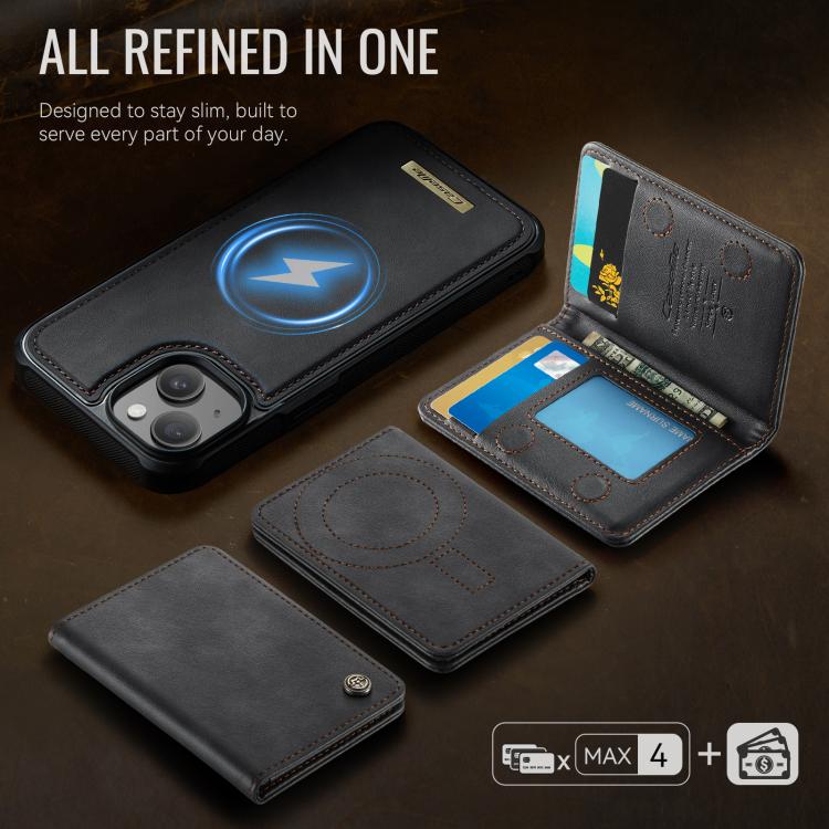CaseMe Me80 Series Detachable Wallet Magnetic RFID Vegan Leather Phone Case, For iPhone 15, For iPhone 14, For iPhone 14 Pro, For iPhone 14 Pro Max