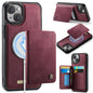 CaseMe Me80 Series Detachable Wallet Magnetic RFID Vegan Leather Phone Case, For iPhone 16, For iPhone 15 Pro Max, For iPhone 15 Pro, For iPhone 15 Plus / 14 Plus