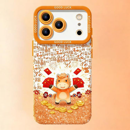 Year Of The Horse Liquid Silicone Full Coverage Shockproof Phone Case, For iPhone 17 Pro Max, For iPhone 17 Pro, For iPhone 17, For iPhone Air, For iPhone 16 Pro Max, For iPhone 16 Pro