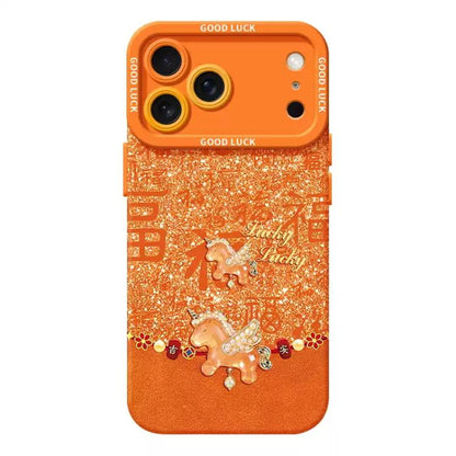 Year Of The Horse Liquid Silicone Full Coverage Shockproof Phone Case, For iPhone 17 Pro Max, For iPhone 17 Pro, For iPhone 17, For iPhone Air, For iPhone 16 Pro Max, For iPhone 16 Pro