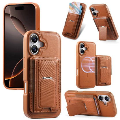 CaseNeo Fold Holder Retro Elastic Card Bag Magnetic Back Phone Case, For iPhone 16 Pro, For iPhone 16 Plus, For iPhone 16, For iPhone 15 Pro Max, For iPhone 15 Pro, For iPhone 15 Plus