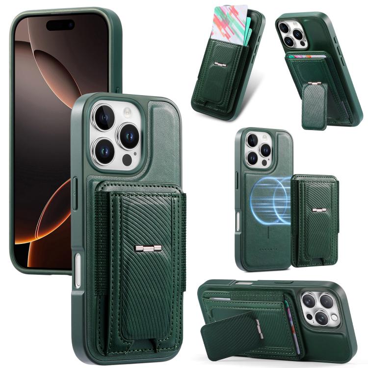 CaseNeo Fold Holder Retro Elastic Card Bag Magnetic Back Phone Case, For iPhone 16 Pro, For iPhone 16 Plus, For iPhone 16, For iPhone 15 Pro Max, For iPhone 15 Pro, For iPhone 15 Plus