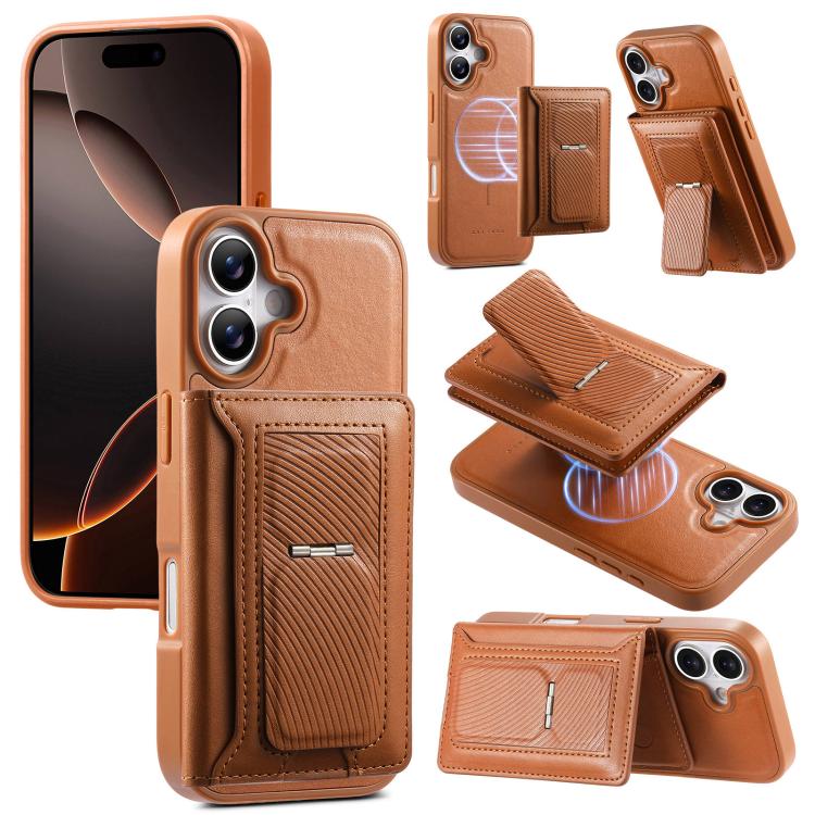 CaseNeo Retro Hinge Folding Wallet Magnetic Back Phone Case, For iPhone 17e / 16e, For iPhone 17 Pro Max, For iPhone 17 Pro, For iPhone 17, For iPhone Air, For iPhone 16 Pro Max