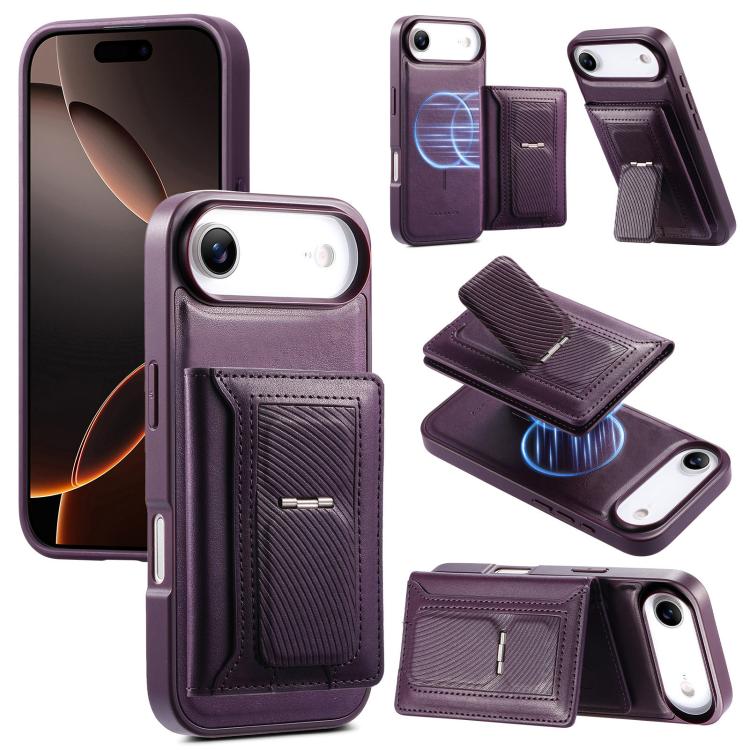 CaseNeo Retro Hinge Folding Wallet Magnetic Back Phone Case, For iPhone 17e / 16e, For iPhone 17 Pro Max, For iPhone 17 Pro, For iPhone 17, For iPhone Air, For iPhone 16 Pro Max