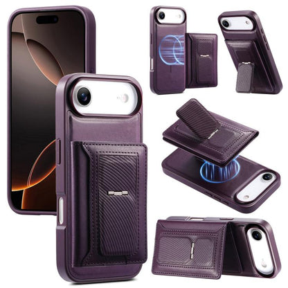 CaseNeo Retro Hinge Folding Wallet Magnetic Back Phone Case, For iPhone 17e / 16e, For iPhone 17 Pro Max, For iPhone 17 Pro, For iPhone 17, For iPhone Air, For iPhone 16 Pro Max