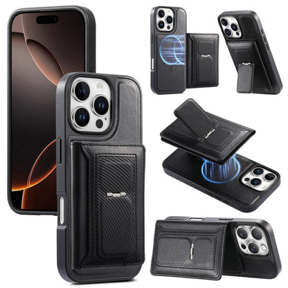 CaseNeo Retro Hinge Folding Wallet Magnetic Back Phone Case, For iPhone 17e / 16e, For iPhone 17 Pro Max, For iPhone 17 Pro, For iPhone 17, For iPhone Air, For iPhone 16 Pro Max