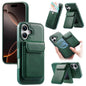 CaseNeo Retro Multi-Card Bag Magnetic Back Phone Case, For iPhone 16 Pro, For iPhone 16 Plus, For iPhone 16, For iPhone 15 Pro Max, For iPhone 15 Pro, For iPhone 15 Plus