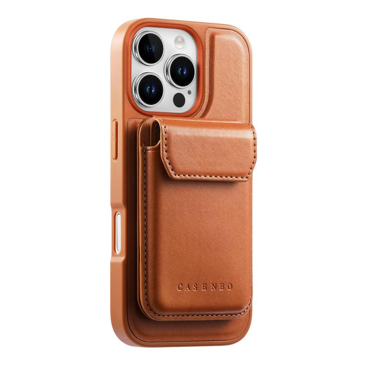 CaseNeo Retro Multi-Card Bag Magnetic Back Phone Case, For iPhone 16 Pro, For iPhone 16 Plus, For iPhone 16, For iPhone 15 Pro Max, For iPhone 15 Pro, For iPhone 15 Plus