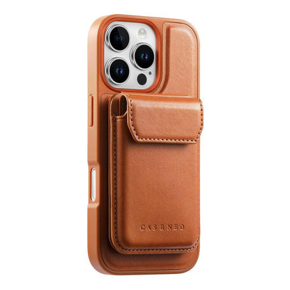 CaseNeo Retro Multi-Card Bag Magnetic Back Phone Case, For iPhone 16 Pro, For iPhone 16 Plus, For iPhone 16, For iPhone 15 Pro Max, For iPhone 15 Pro, For iPhone 15 Plus