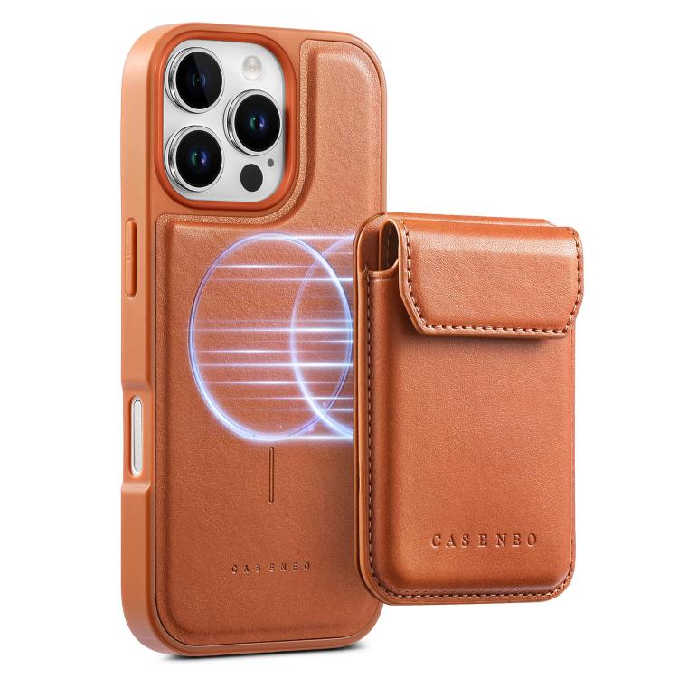 CaseNeo Retro Multi-Card Bag Magnetic Back Phone Case, For iPhone 16 Pro, For iPhone 16 Plus, For iPhone 16, For iPhone 15 Pro Max, For iPhone 15 Pro, For iPhone 15 Plus