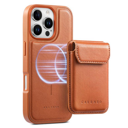 CaseNeo Retro Multi-Card Bag Magnetic Back Phone Case, For iPhone 16 Pro, For iPhone 16 Plus, For iPhone 16, For iPhone 15 Pro Max, For iPhone 15 Pro, For iPhone 15 Plus