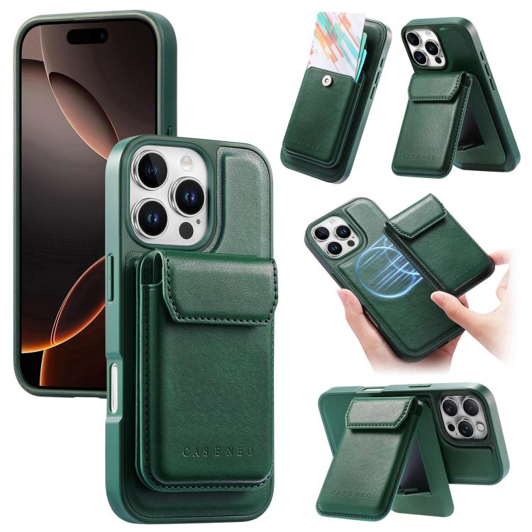 CaseNeo Retro Multi-Card Bag Magnetic Back Phone Case, For iPhone 15, For iPhone 14, For iPhone 14 Pro, For iPhone 14 Pro Max, For iPhone 13 Pro Max, For iPhone 13 Pro