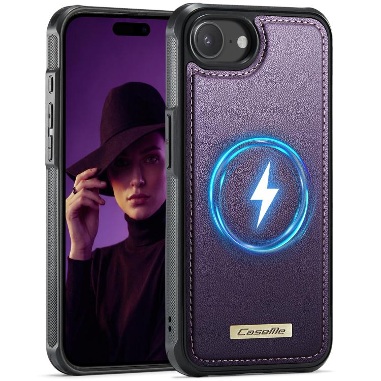 CaseMe C69 Series Magnetic Vegan Leather Back Phone Case, For iPhone 11 Pro, For iPhone 17e /16e, For iPhone 15 Plus / 14 Plus, For iPhone 12 / 12 Pro