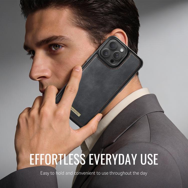 CaseMe C69 Series Magnetic Vegan Leather Back Phone Case, For iPhone 14 Pro, For iPhone 14 Pro Max, For iPhone 13 Pro Max, For iPhone 13 Pro