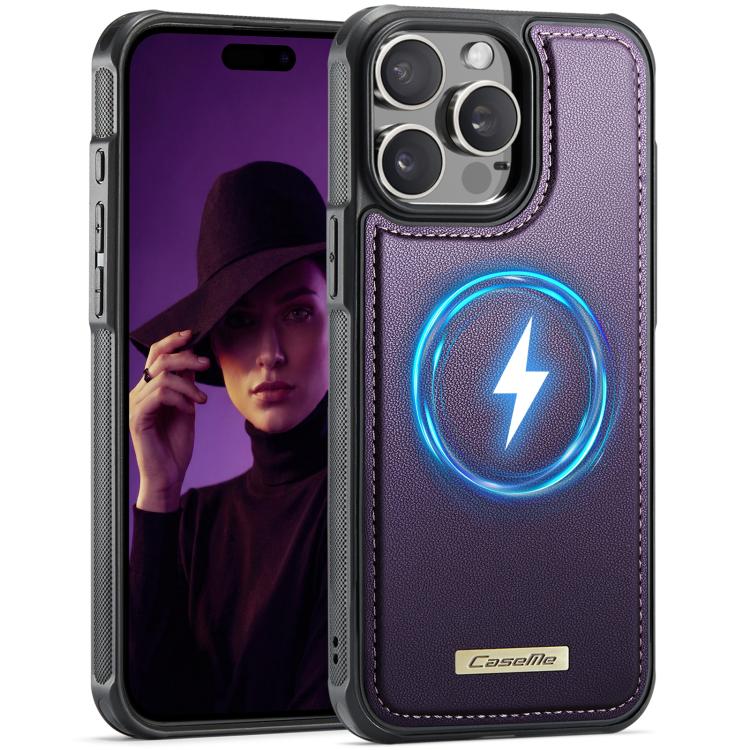 CaseMe C69 Series Magnetic Vegan Leather Back Phone Case, For iPhone 14 Pro, For iPhone 14 Pro Max, For iPhone 13 Pro Max, For iPhone 13 Pro