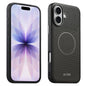 Suteni G8 Magnetic Triangle Texture Vegan Leather Back Phone Case, For iPhone 18 Pro / 17 Pro, For iPhone 18 Pro Max / 17 Pro Max, For iPhone 17, For iPhone 16 Pro Max, For iPhone 16 Pro, For iPhone 16, For iPhone 15 Pro Max, For iPhone 15 Pro