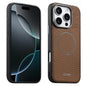 Suteni G8 Magnetic Triangle Texture Vegan Leather Back Phone Case, For iPhone 18 Pro / 17 Pro, For iPhone 18 Pro Max / 17 Pro Max, For iPhone 17, For iPhone 16 Pro Max, For iPhone 16 Pro, For iPhone 16, For iPhone 15 Pro Max, For iPhone 15 Pro