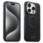 Suteni G8 Magnetic Triangle Texture Vegan Leather Back Phone Case, For iPhone 18 Pro / 17 Pro, For iPhone 18 Pro Max / 17 Pro Max, For iPhone 17, For iPhone 16 Pro Max, For iPhone 16 Pro, For iPhone 16, For iPhone 15 Pro Max, For iPhone 15 Pro