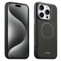 Suteni G8 Magnetic Triangle Texture Vegan Leather Back Phone Case, For iPhone 18 Pro / 17 Pro, For iPhone 18 Pro Max / 17 Pro Max, For iPhone 17, For iPhone 16 Pro Max, For iPhone 16 Pro, For iPhone 16, For iPhone 15 Pro Max, For iPhone 15 Pro