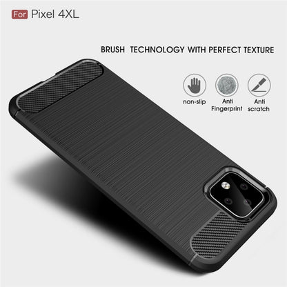 Brushed Texture Carbon Fiber TPU Case for Google Pixel 4XL