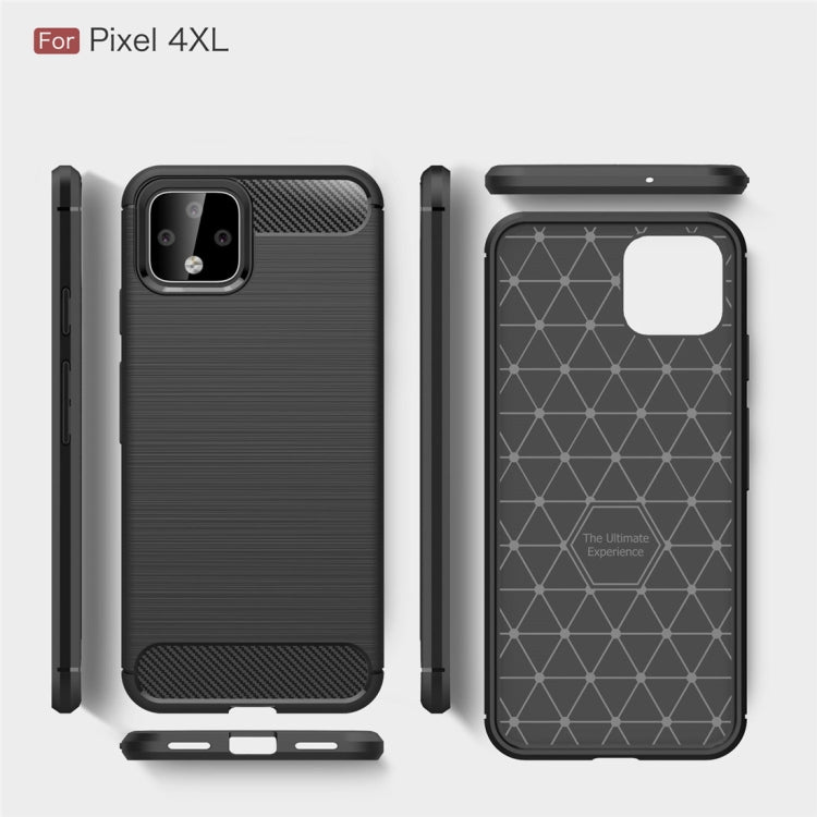 Brushed Texture Carbon Fiber TPU Case for Google Pixel 4XL, For Google Pixel 4 XL