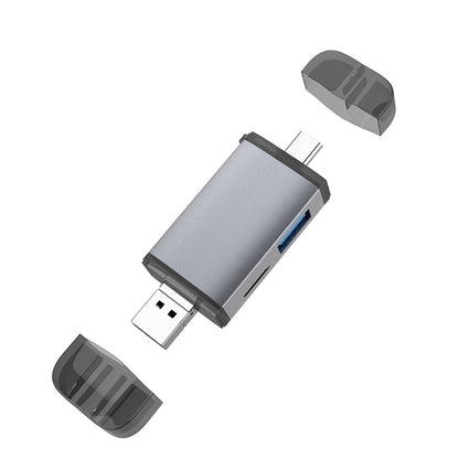 Typce-C+USB+Micro USB  OTG  Card Reader