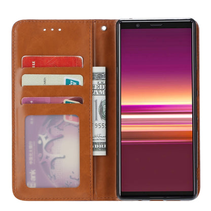 For Sony Xperia 5 Knead Skin Texture Horizontal Flip Leather Case with Photo Frame & Holder & Card Slots & Wallet